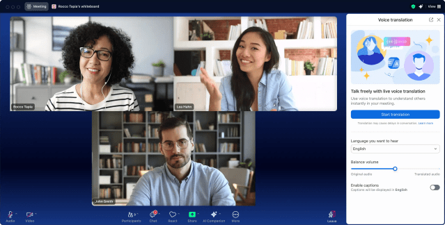 Zoom Meetings 即時語音翻譯功能，讓用戶更輕鬆地與跨市場同事及合作夥伴協作