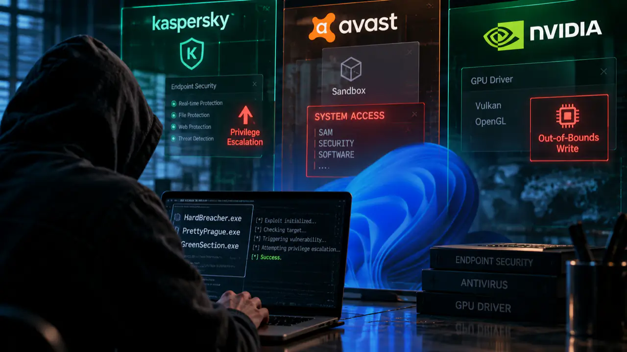 研究人員揭露 Kaspersky 、 Avast 與 NVIDIA 漏洞 PoC　涵蓋端點防護與共享記憶體風險