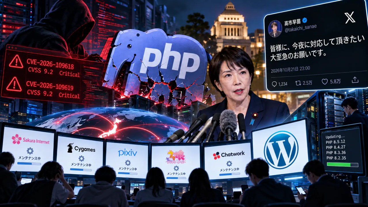 日本首相深夜呼籲更新 PHP　個人官網先行關閉