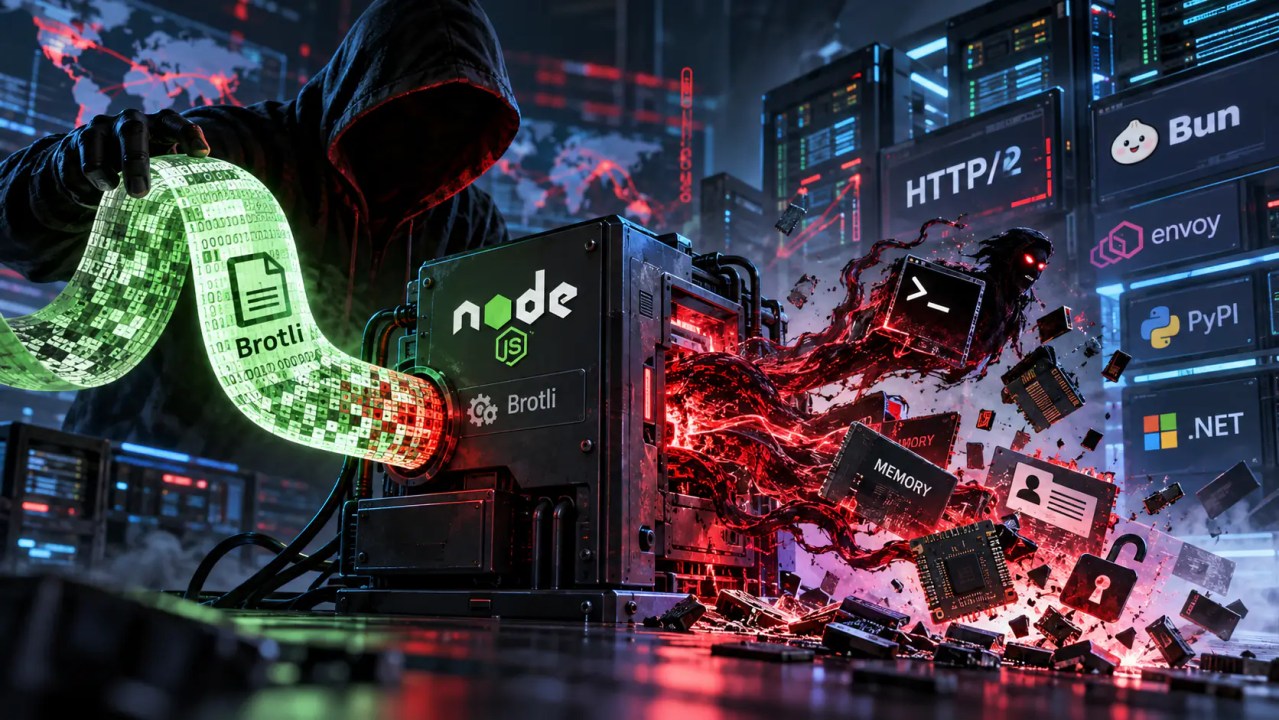 Brotli 解碼器現 HTTP2Shell 漏洞　Node.js 、.NET 等多套軟體緊急修補